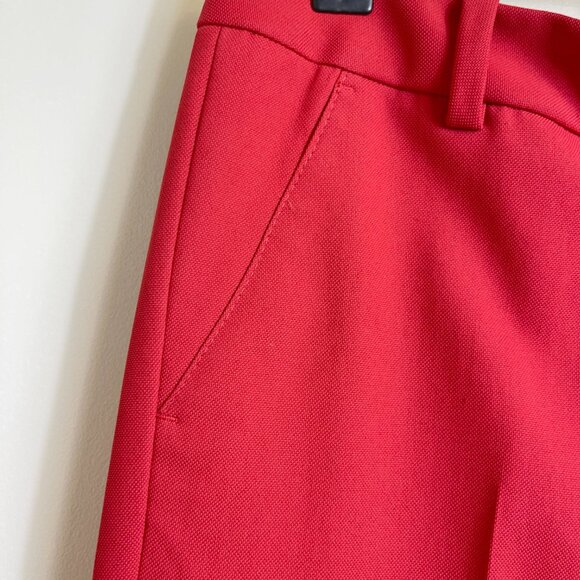 Phillip Lim 3.1 Cherry Red Flat Front Mid Rise Trouser Sz 6 - Picture 3 of 11